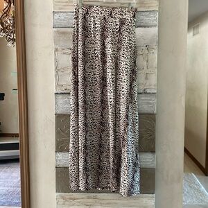 NWT Tarte animal print long slit skirt